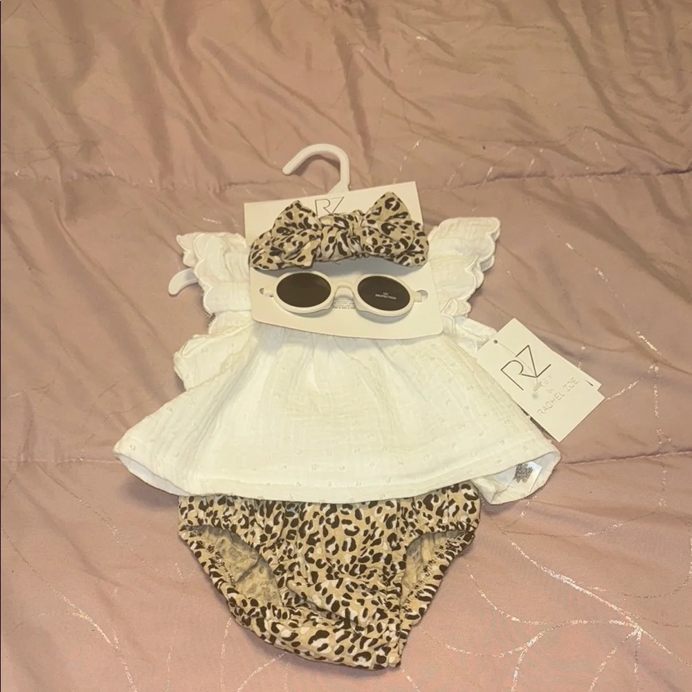 Rachel Zoe White and Brown Sunglasses with Decorative Details